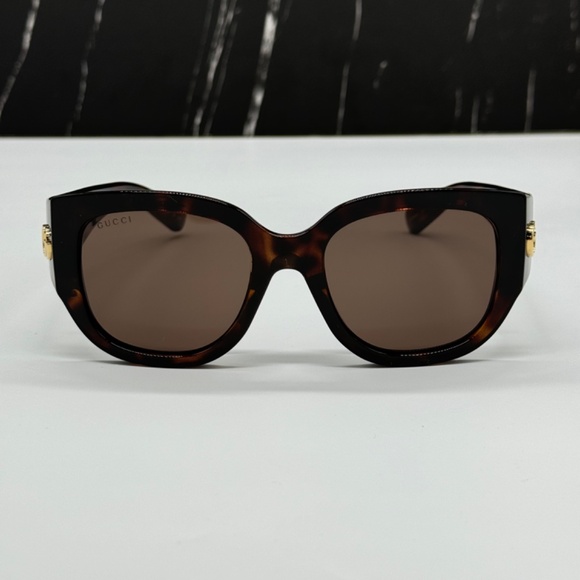 NEW GG1599SA 002 GUCCI HAVANA BROWN ROUND WOMEN GUCCI SUNGLASSES - Picture 5 of 13